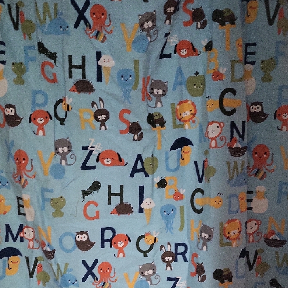 Colorful Animal Alphabet Shower Curtain
